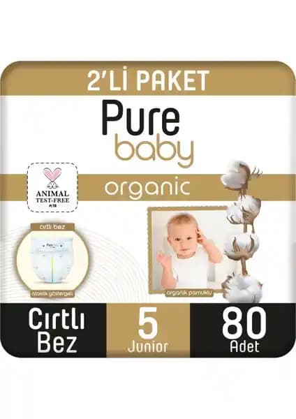 Pure Baby Organik Pamuklu Cırtlı Bezler Karşılaştırması 2'li ve 3'lü Paketler