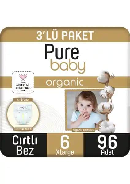 Pure Baby Organik Pamuklu Cırtlı Bezler Karşılaştırması 3'lü ve 4'lü Paketler