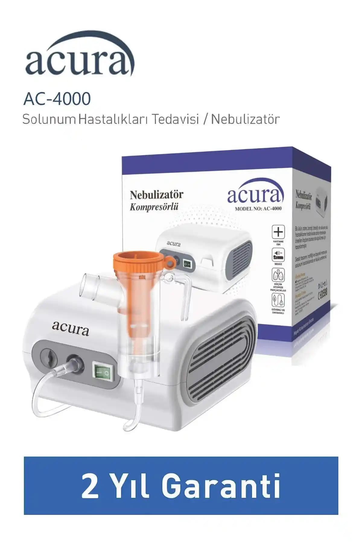 AC-4000 Nebülizatör: Hızlı Tedavi Süresi ve Dayanıklı Tasarım için Ev Kullanımına Uygun