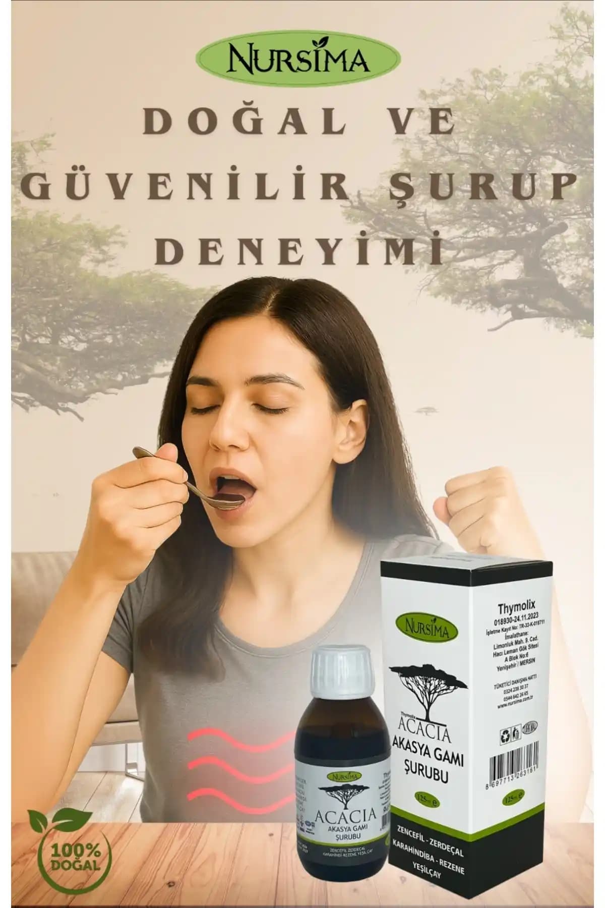 Acacia Akasya Gamı Şurubu (125 ml) – Doğal Bitkisel Karışım, Organik ve Katkısız