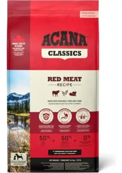ACANA Classic Red Köpek Maması: WholePrey Evrimsel Beslenmeyi Doğal İçeriklerle Destekler