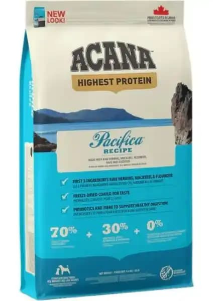 ACANA Pacifica Tahılsız Balık Temelli Yetişkin Köpek Maması – Sürdürülebilir Malzemelerle