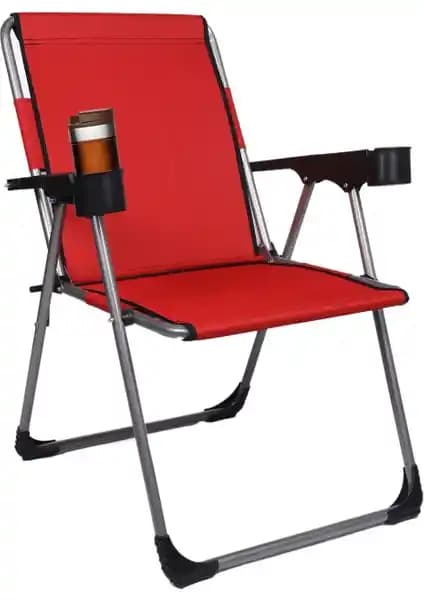 Alin Metal 140 Kg Taşıma Kapasiteli Lüks Kamp Sandalyesi Katlanabilir Dayanıklı Yerli Üretim