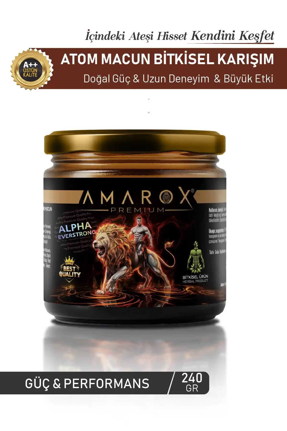 ALPHA EVERSTRONG Amarox Maca Panax Ginseng İçeren Kuvvet Macunu: Doğal Enerji Desteği