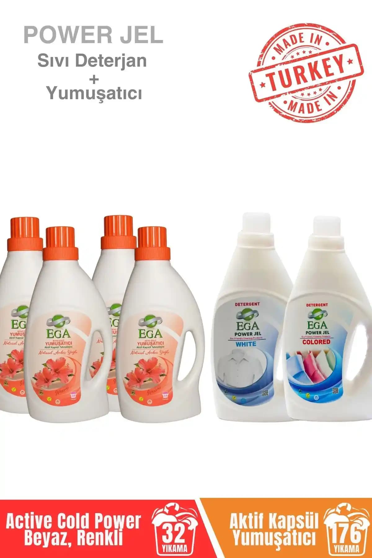 Amber Çamaşır Yumuşatıcı ve Power Jel Deterjanı ile Doğal Ferahlık ve Hassas Kumaş Uyumlu