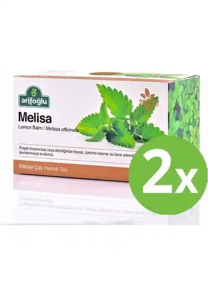 Arifoğlu Melisa Çayı 40 Poşetlik İkili Paket: Kafeinsiz, Rahatlatıcı Bitki Çayı