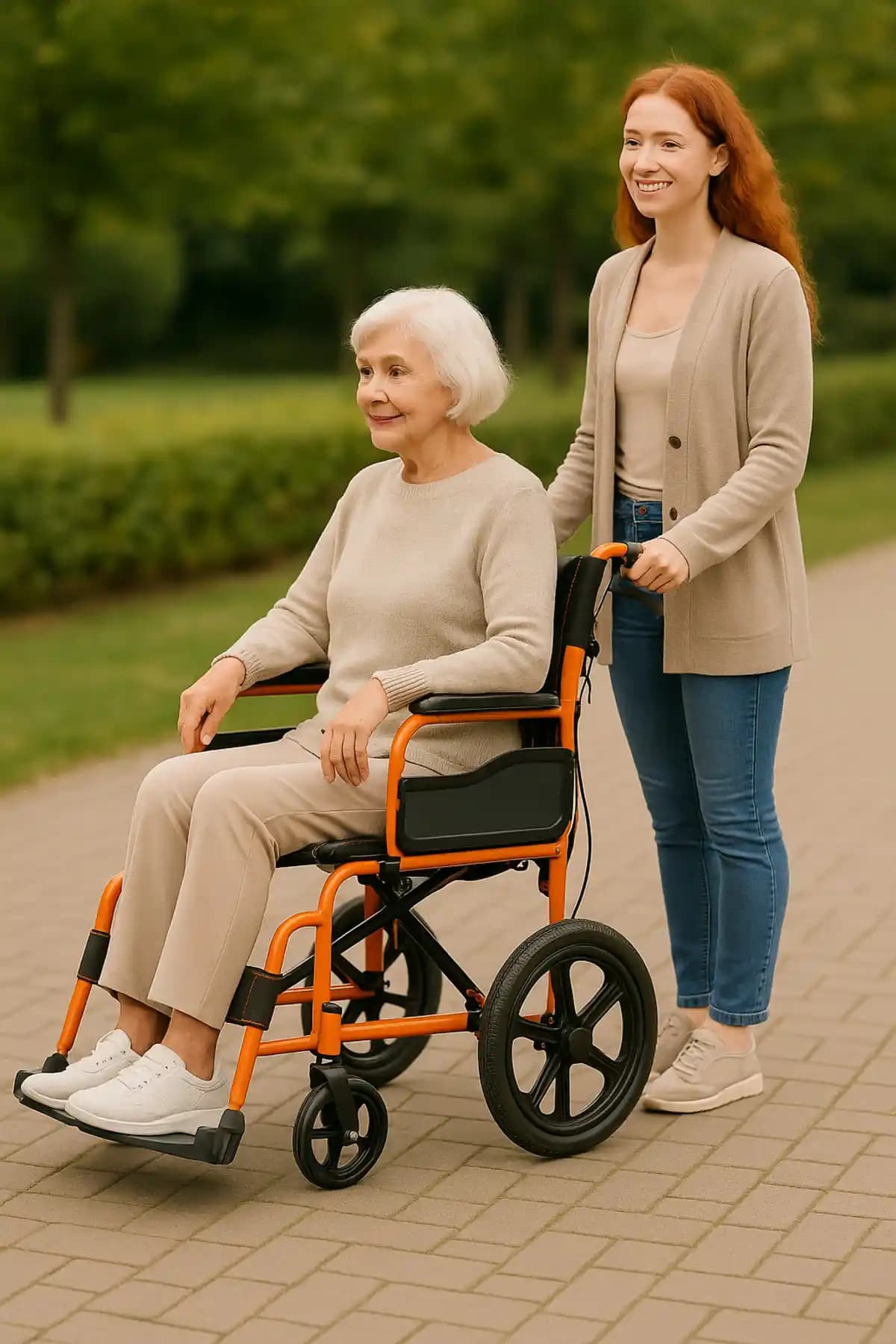 AZK TİCARET Kolay Katlanabilir Refakatçi Frenli Hasta Transfer Sandalyesi Özellikleri ve Avantajları