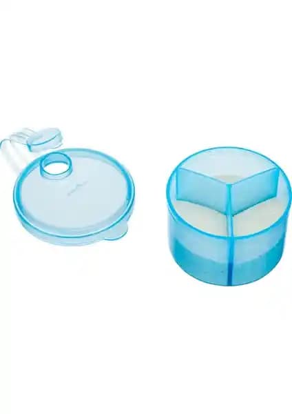 Baby Jem Toz Mama Kabı Mavi: Üç Bölmeli, Hızlı ve Hijyenik Besleme Çözümü Seyahat İçin