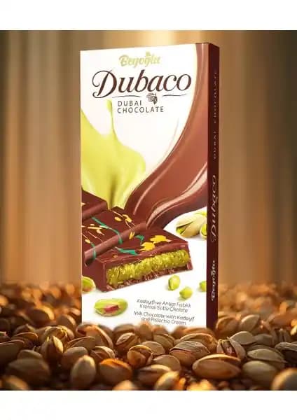 Beyoğlu Dubaco Kadayıflı Dubai Çikolatası: Kadayıf ve Antep Fıstığı İçeren Sütlü Çikolata