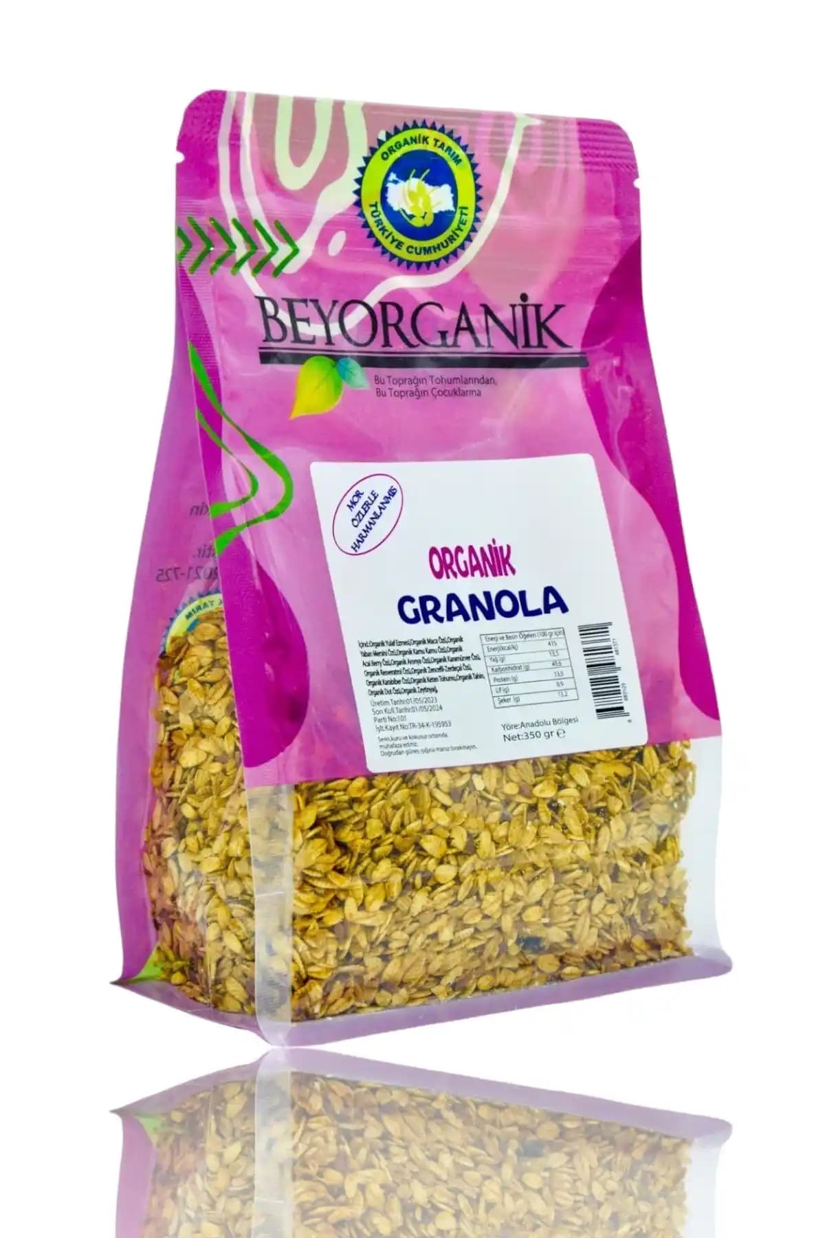 BEYORGANİK Organik Granola pestisit ve aflatoksin analizi güvenli içerik ve dengeli enerji