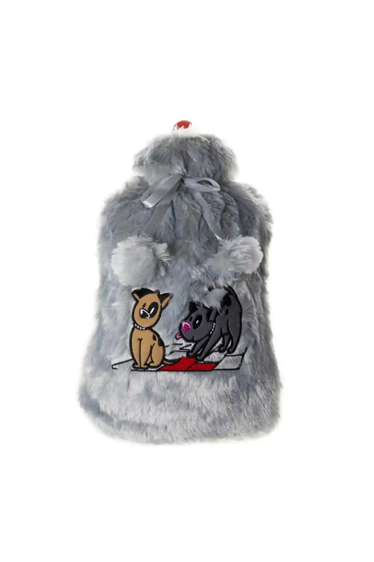 Biggdesign Gri Peluş Sıcak Su Torbası: Güvenli ve Konforlu Isı İçin 2 Litre