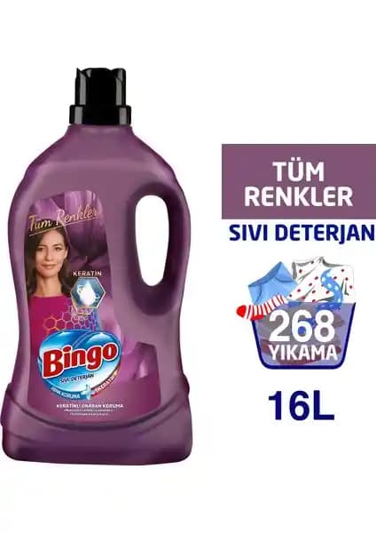 Bingo Onaran Koruma Sıvı Çamaşır Deterjanı 4 Litre: Beyaz ve Renkli Kumaşlarda Lif Koruması