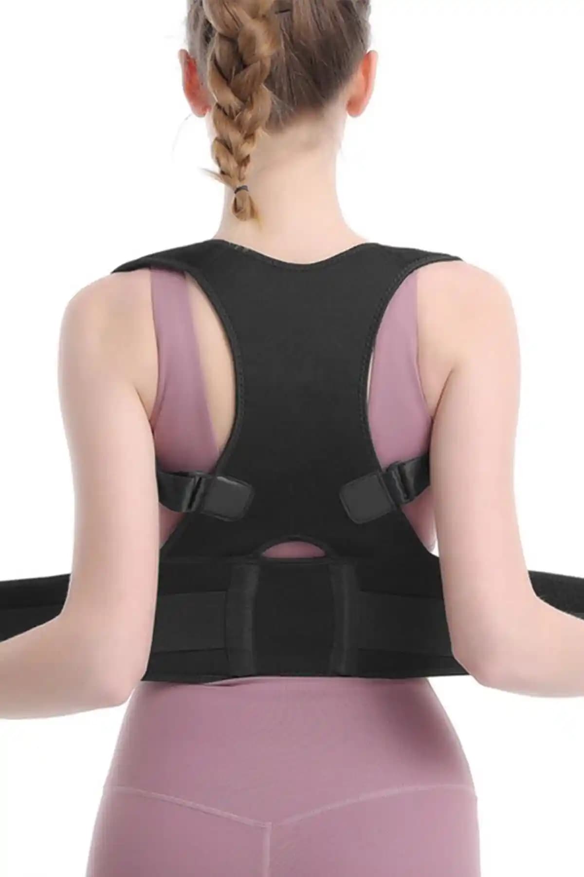 BYENS Dik Duruş Korsesi: Kadın ve Erkekler için kamburluk önleyici bel ve omuz desteği