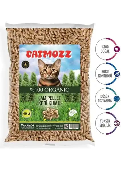 Catmozz Çam Peleti Kedi Kumu: Doğal İçerik ile Tozsuz Hijyen ve Yüksek Emicilik