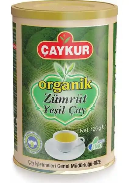 Çaykur Organik Zümrüt Yeşil Çay 125 g – Doğal, Katkısız Antioksidan İçerikli Yeşil Çay