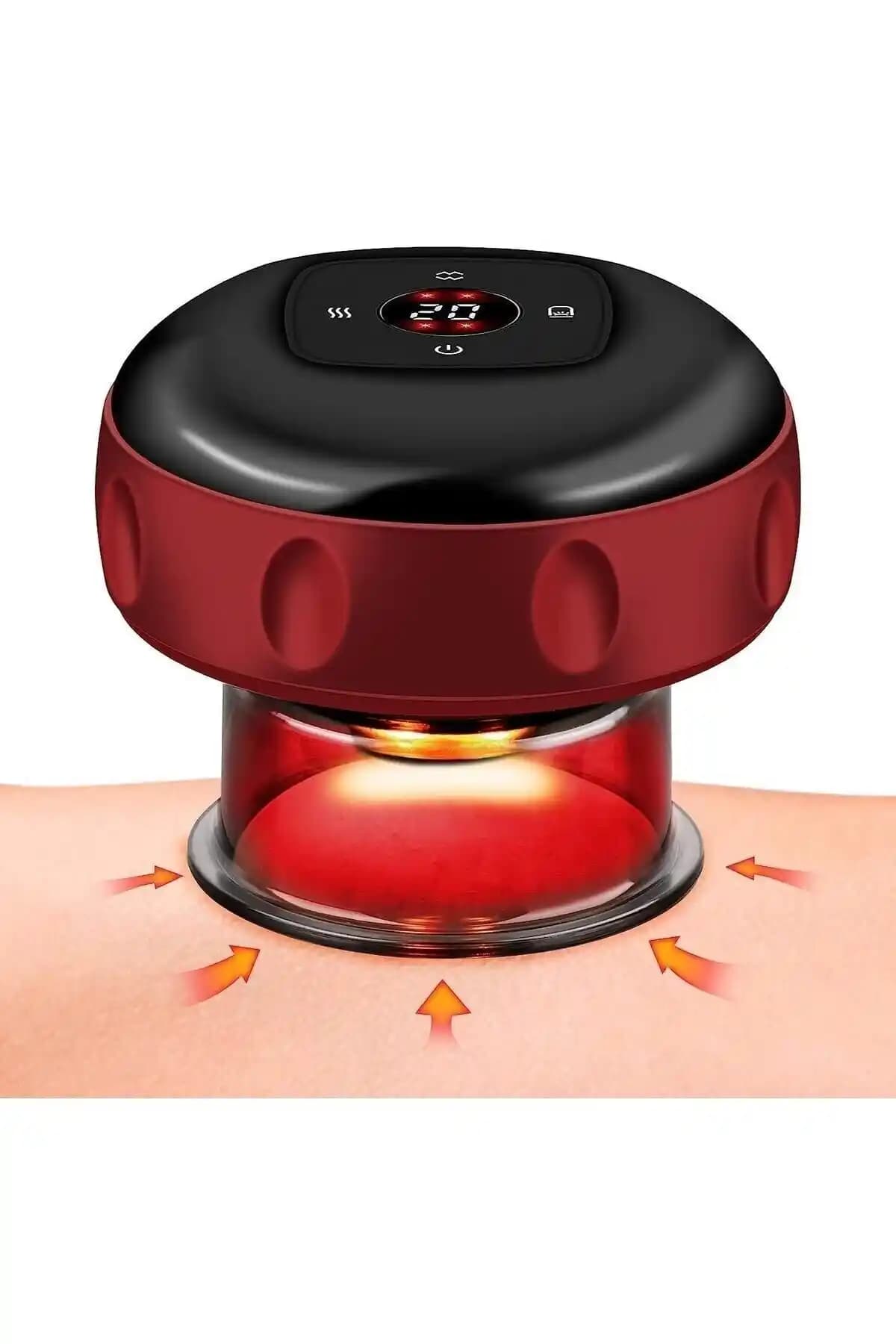 Çok Fonksiyonlu Kablosuz Hacamat Benzeri Kupa Terapisi Cihazı: Masaj ve Isıtma Işığı