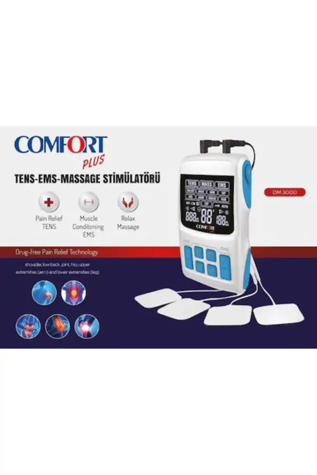 Comfort Plus Comfort DM 3000: Çok Modlu Ev Tipi Masaj ve EMS/TENS Cihazı, Cihazı, Güvenli ve Pratik Kullanım