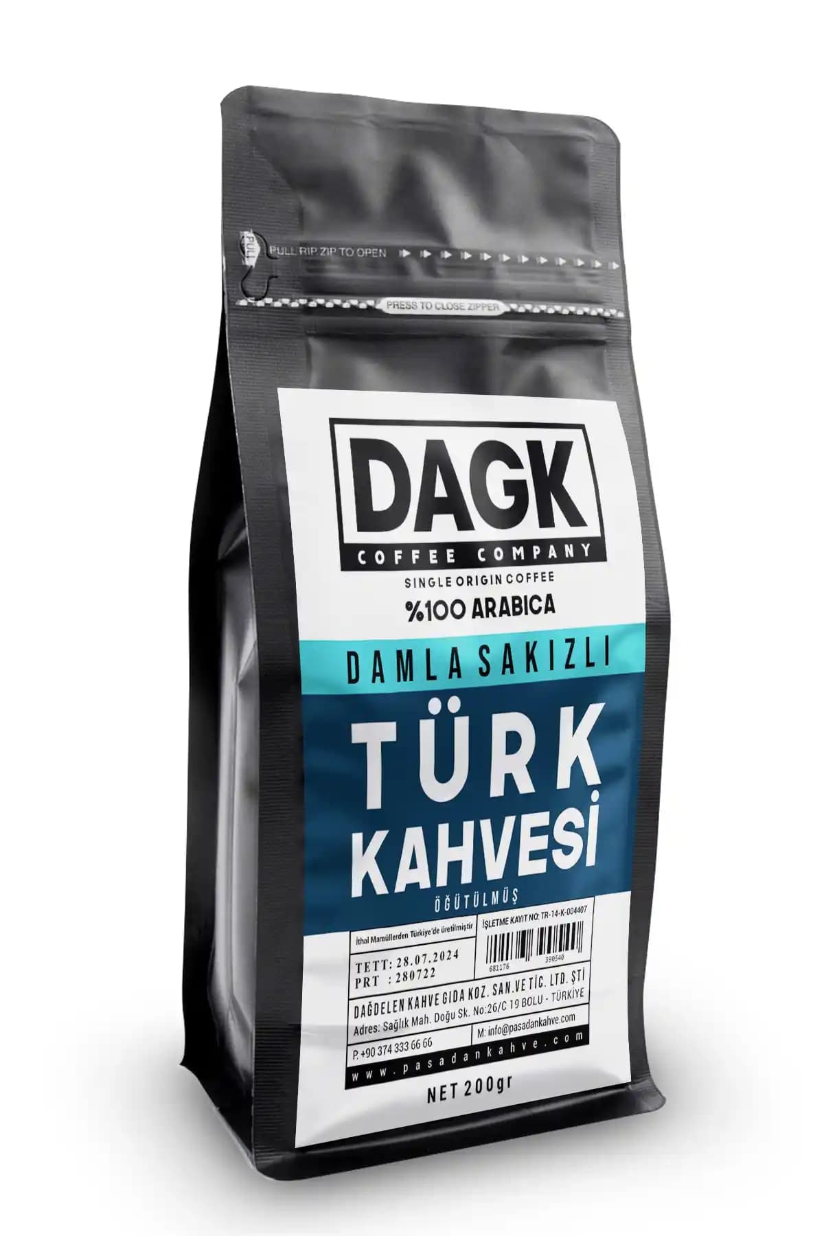 Dagk Damla Sakızlı Türk Kahvesi 200g: Damla Sakızı Aromasıyla Dengeli Türk Kahvesi