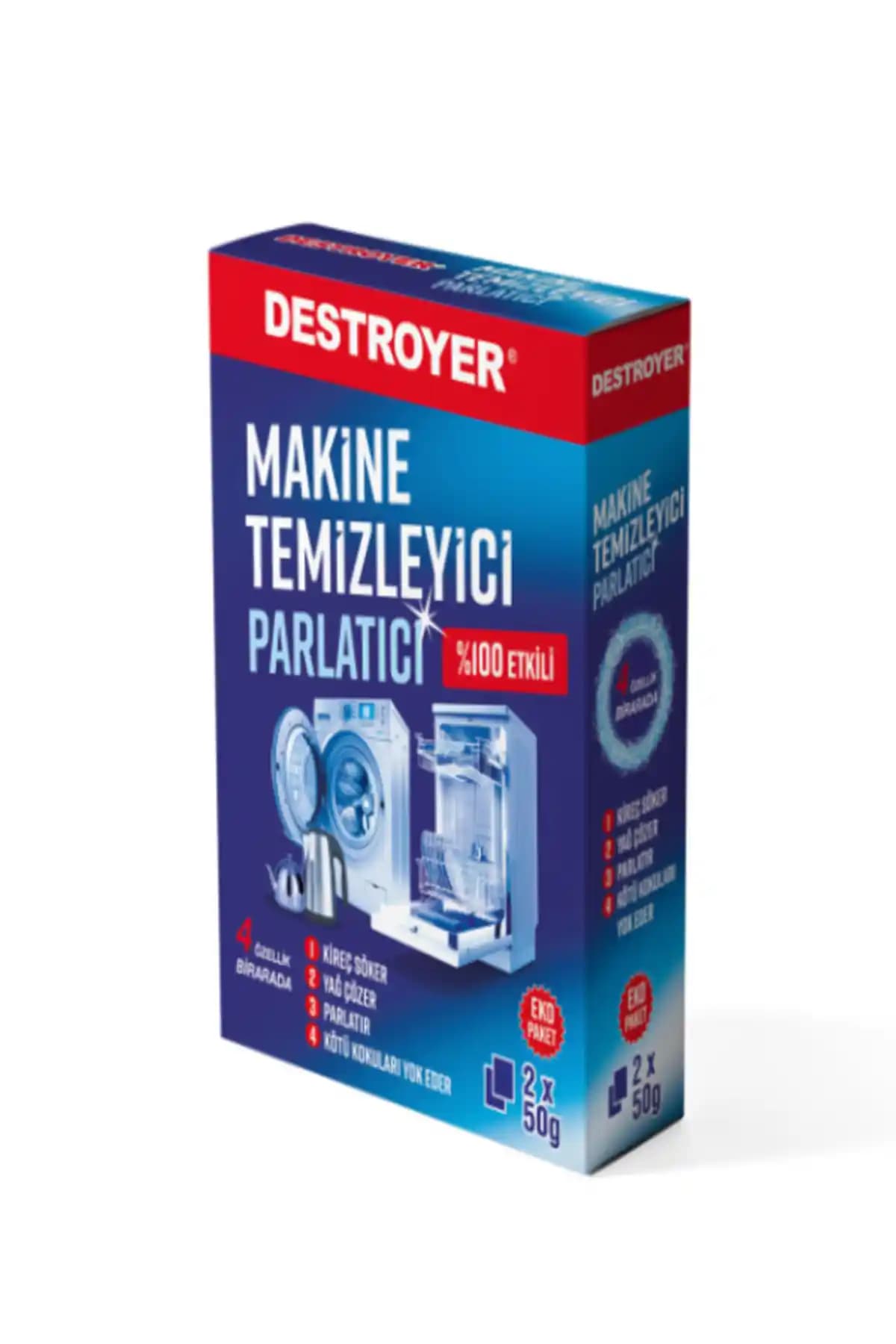 DESTROYER Makina Kireç Çözücü Temizleyici Parlatıcı – Hap Formunda Endüstriyel Makineler İçin 500 ml