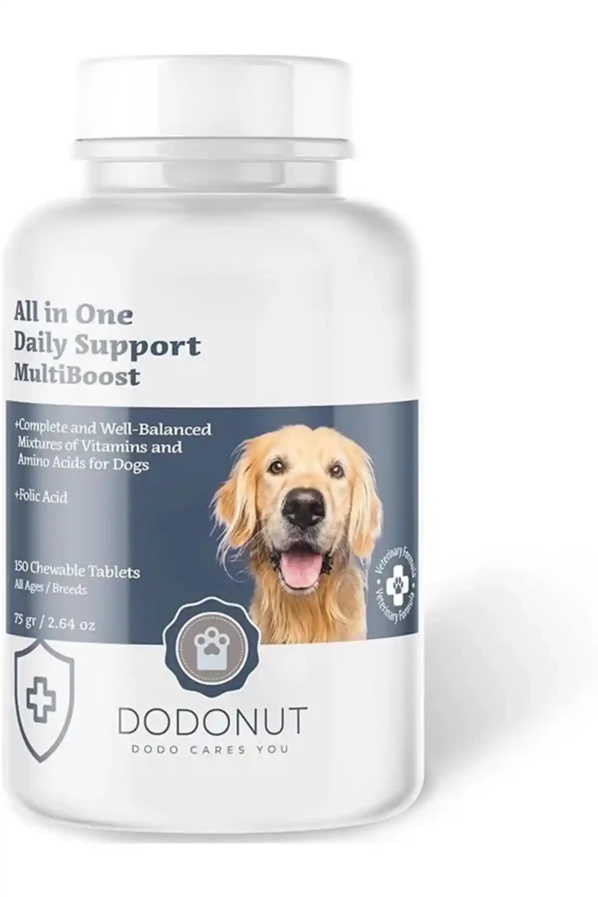 DODONUT Multiboost Köpek Multivitamin ve Amino Asit Takviyesi: Bağışıklık ve Enerji Desteği
