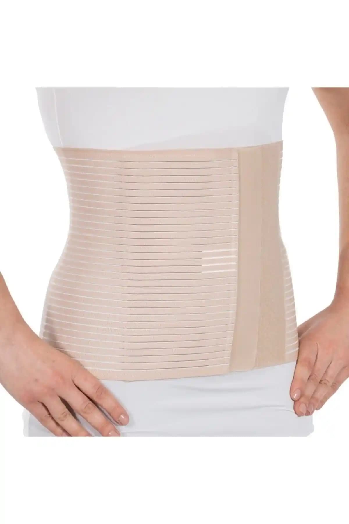 Doğum Sonrası Dönemde Kadınlar İçin Misinalı Kumaş Cırt Cırtlı Korsesi: Karın ve Bel Desteği