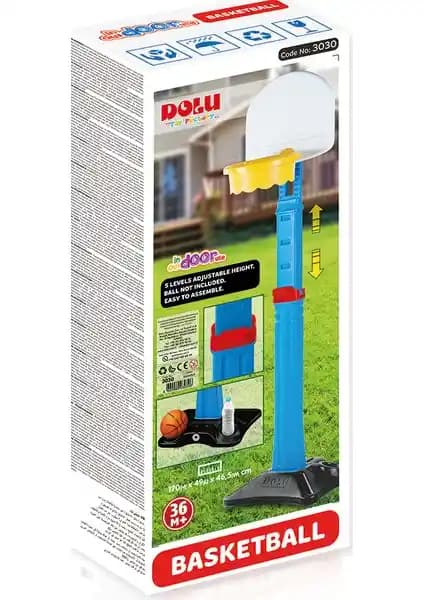 Dolu Basketbol Potası: Ayarlanabilir Yükseklik, Dayanıklı Plastik ve Stabil Taban