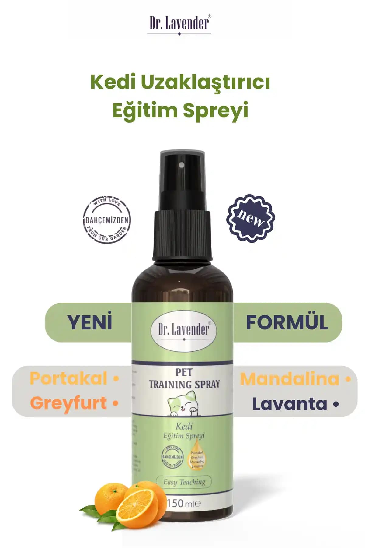 Dr.Lavender Kedi Uzaklaştırıcı Eğitim Spreyi: Organik İçerikli Güvenli Alan Koruma