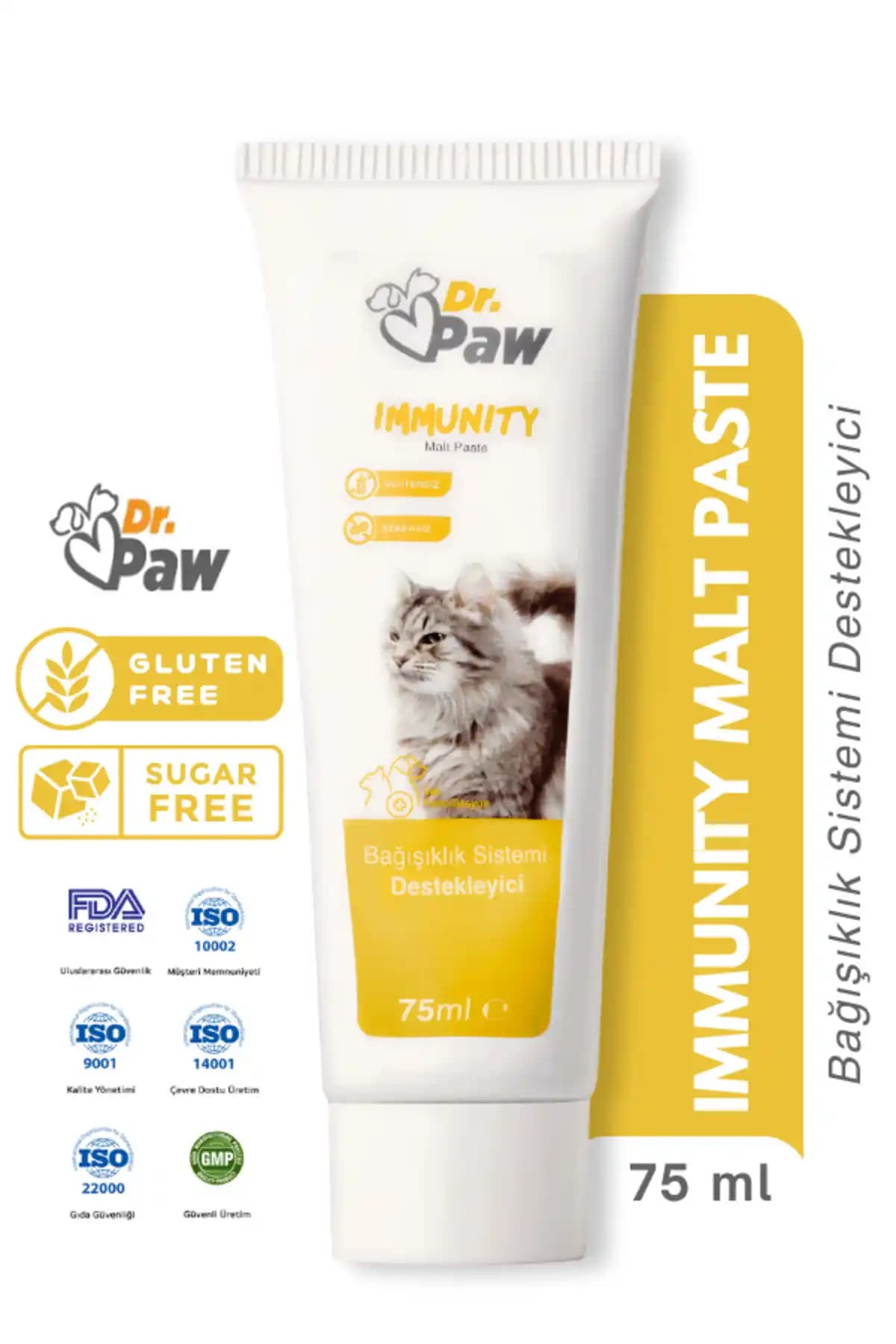 Dr.Paw Immunity Malt Paste: Kedi Bağışıklık Desteği ve Canlılık için Türkiye Menşei