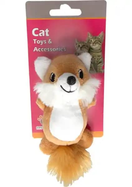 Eastland Peluş Hışırtılı Tilki Kedi Oyuncağı – 9,5 cm x 5 cm, Sağlam ve Güvenli Tasarım