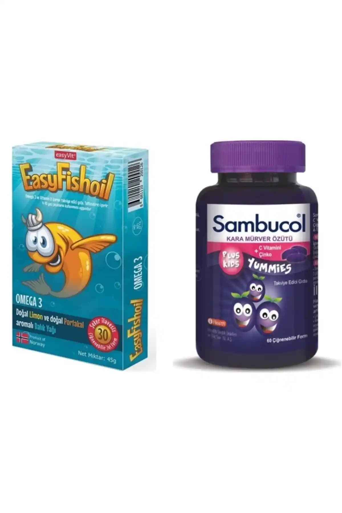 Easy Fishoil Omega 3 ve Sambucol Plus Kids Yummies ile Çocuklar İçin Sağlıklı Takviye