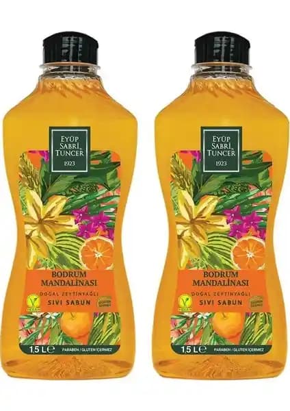Eyüp Sabri Tuncer Bodrum Mandalinası Doğal Zeytinyağlı Sıvı Sabun – Çift Paket 3 L