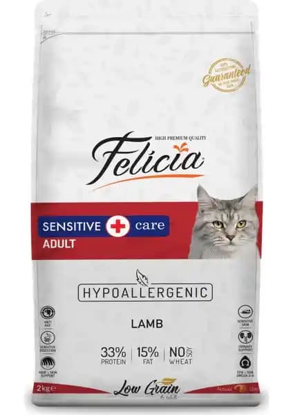 Felicia Az Tahıllı Kuzu Etli Yetişkin Hipoallerjenik Kedi Maması – 12 kg, Süper Premium