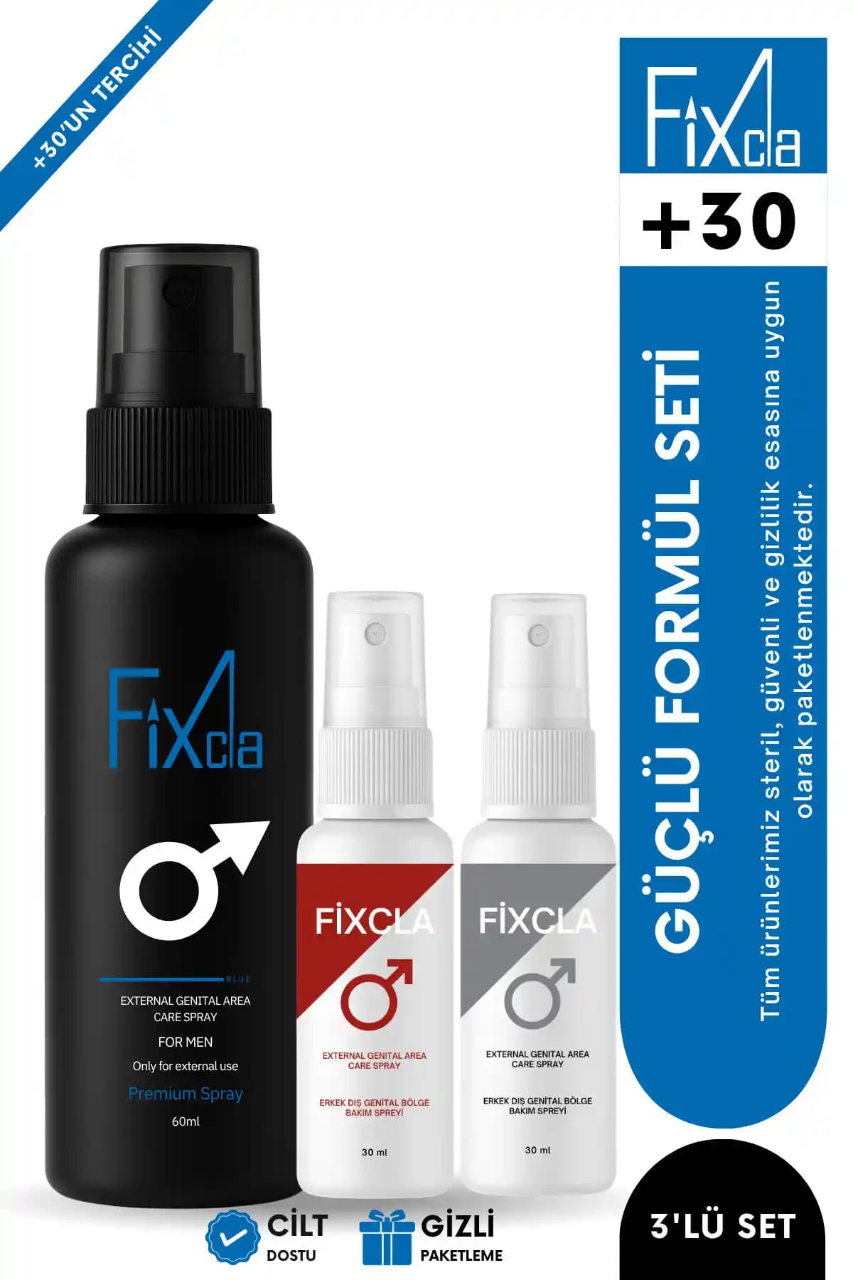 FixCla 3’lü Set: 60 ml ana ve 2×30 ml destekleyici formüller ile güvenli kullanım