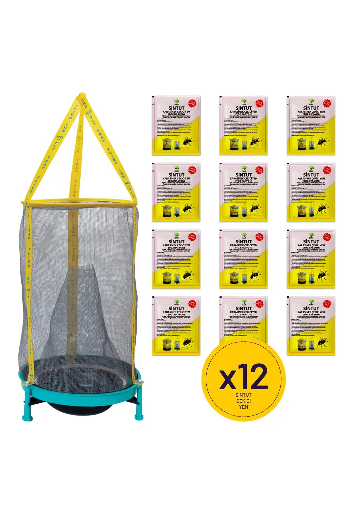 Flies Inn Hg Karasinek Tuzağı: Çevre Dostu Kimyasal İçeriksiz Açık Hava Sinek Yakala Seti