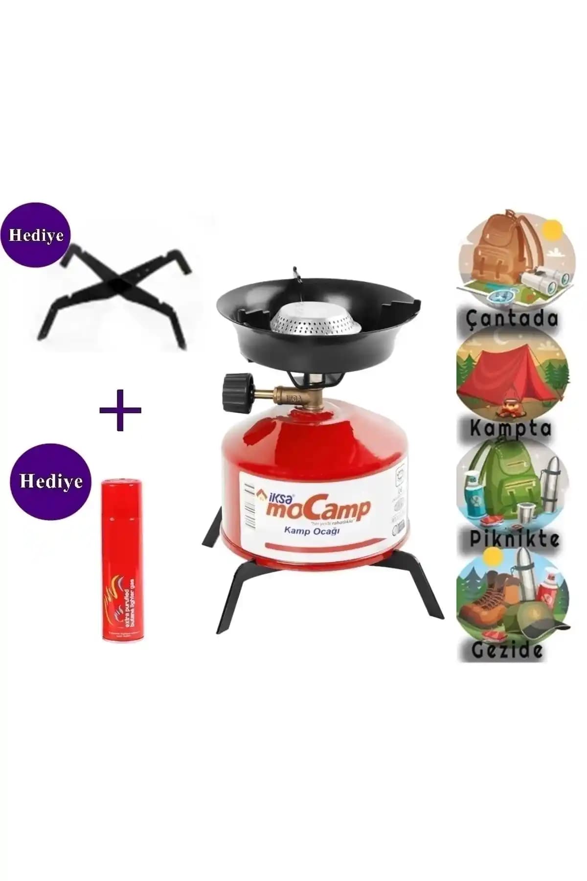 Gaman Taşınabilir Ocak Iksa Mocamp: Kompakt Gazlı Kamp Ocağı, Rüzgâr Dayanıklı