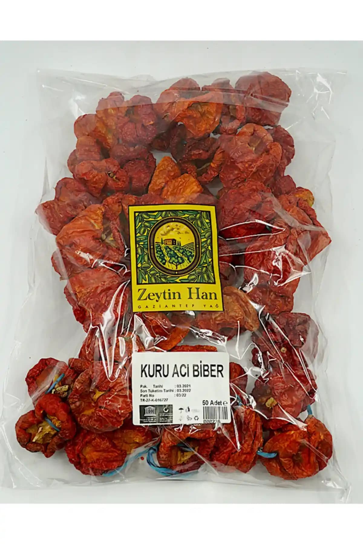 Gaziantep kökenli dolmalık kuru acı Antep biberi: kurutma ile aroma ve renk