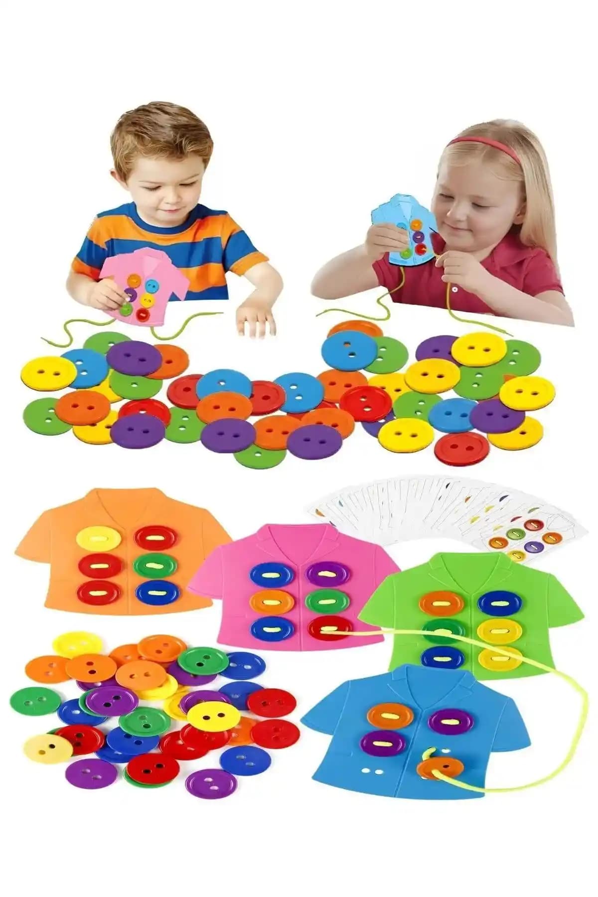 Gömlek Giydirme ve Düğme Dikme ile İnce Motor ve Dil Gelişimini Destekleyen Oyuncak