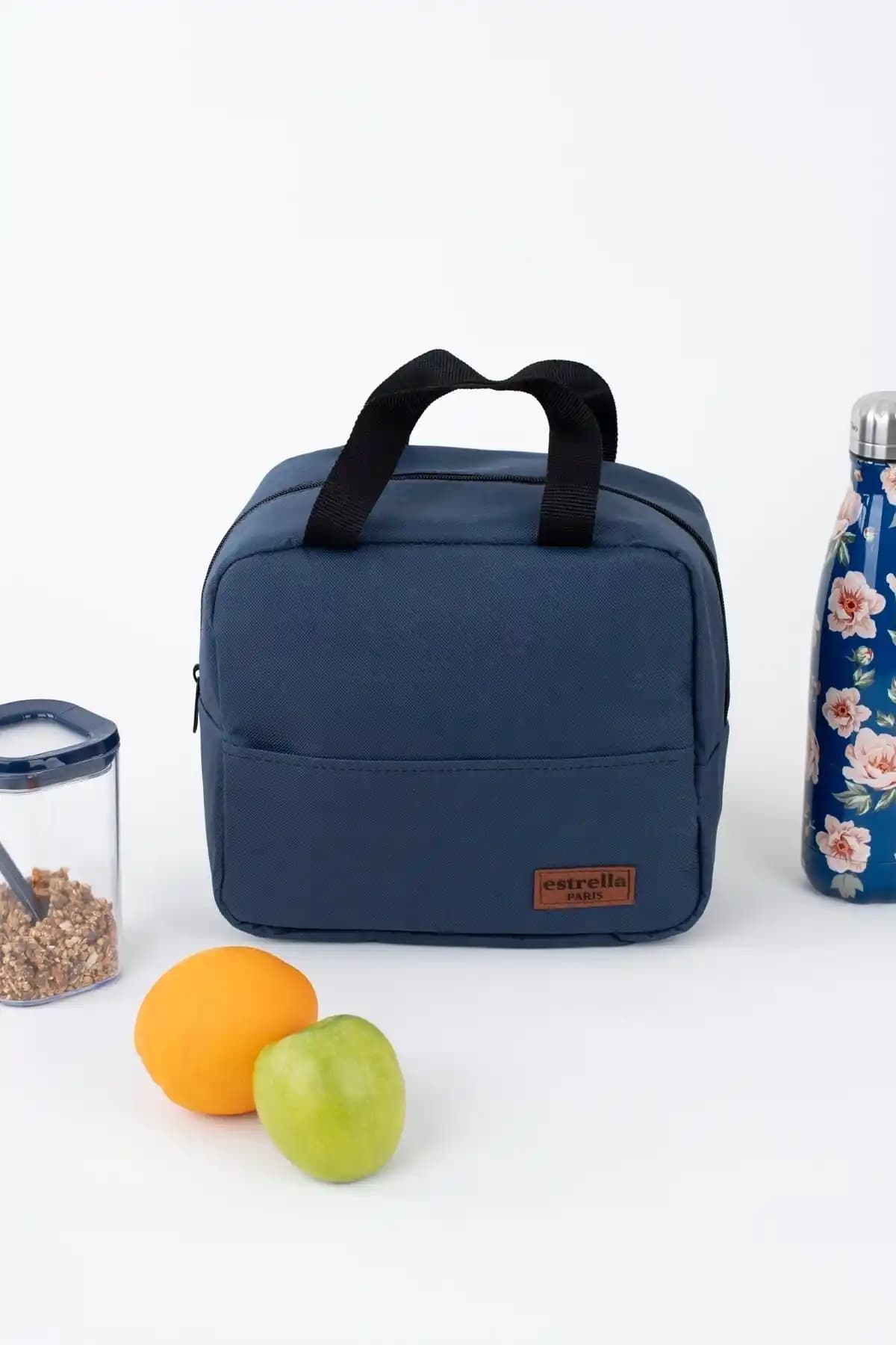 Günlük Taşıma için Isı Yalıtımlı 7 L Lacivert Yemek Çantası ile Sıcaklık Koruması