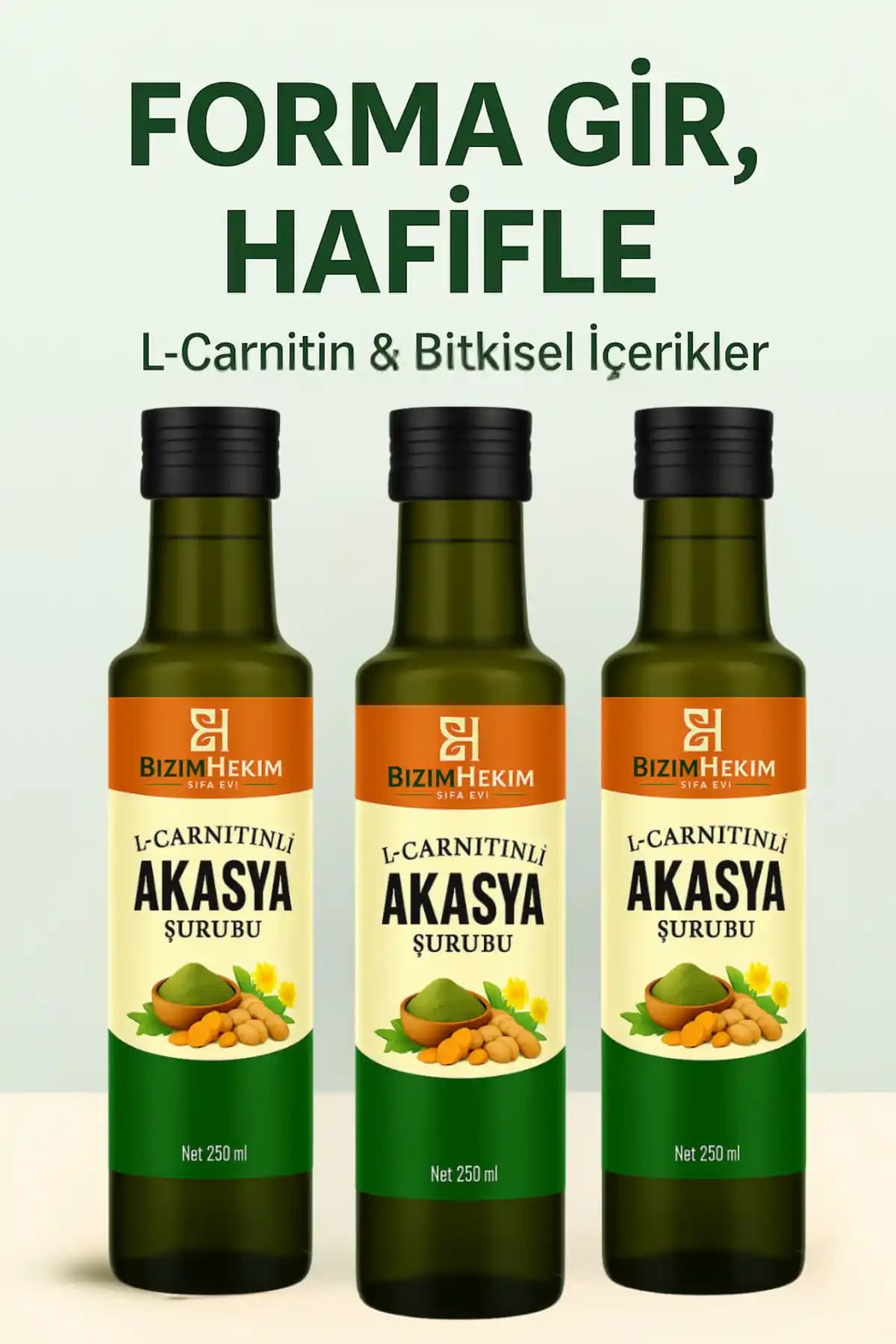 Günlük Yağ Metabolizmasını Destekleyen L-karnitin, Matcha ve Akasya Sakızı Şurubu