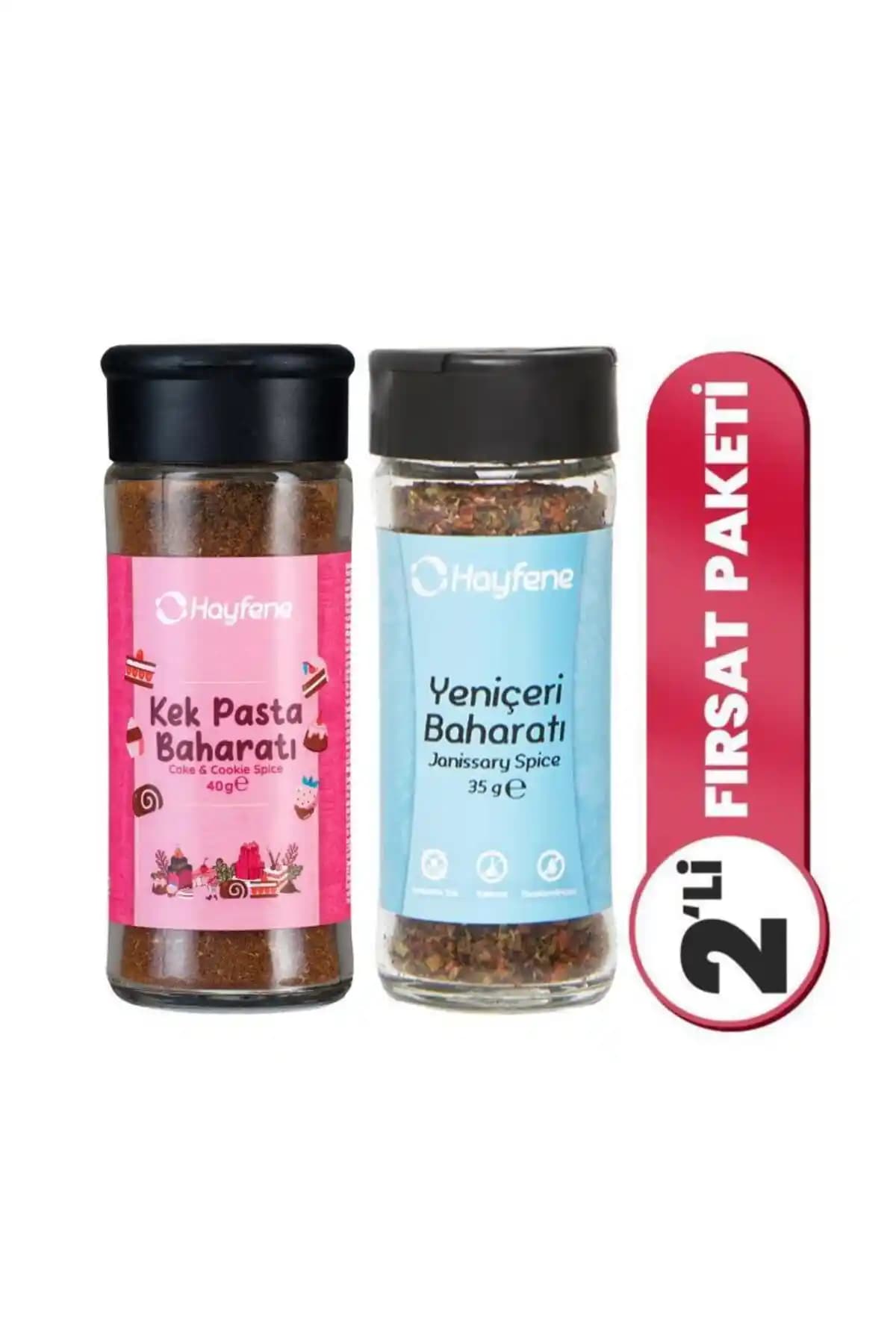 Hayfene Kek Pasta Baharatı ve Yeniçeri Baharatı 2'li Seti – Çok Yönlü Tat ve Aroma Çözümü