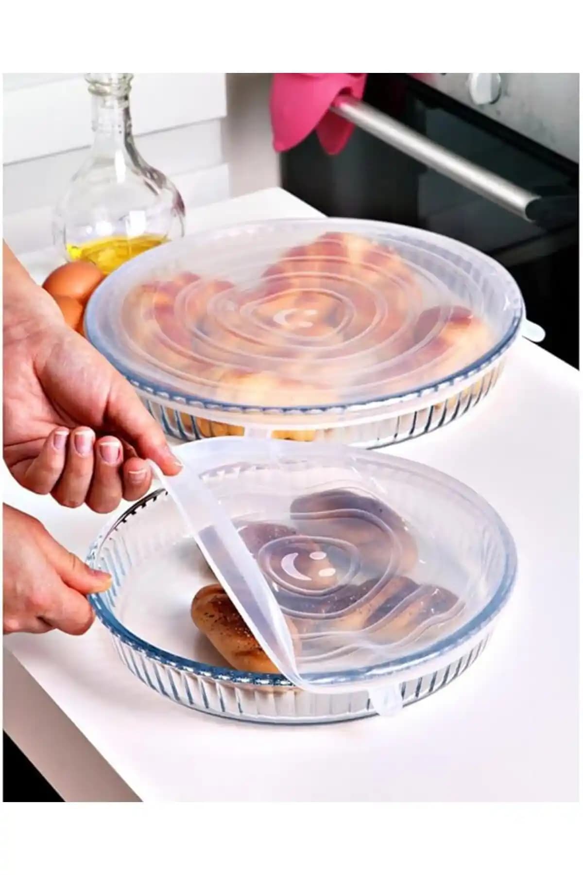 İki kapaklı silikon borcam kapağı ile gıdaların tazeliğini koruyun; mutfak pratikliği artar