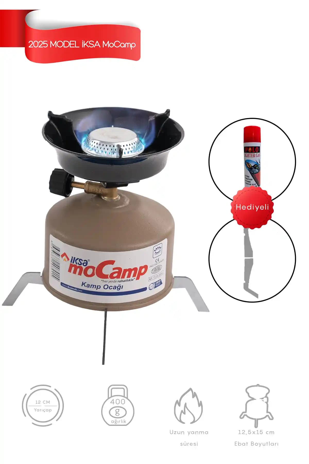İksa Mocamp Mini Gazlı Kamp Ocağı: Hafif, Kompakt ve Taşınabilir Tasarım