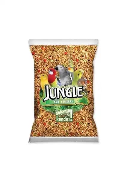 Jungle Muhabbet Kuşu Yemi 1 Kg: Sarı Beyaz Darı, Aspur, Nijer, Keten ve İç Yulaf