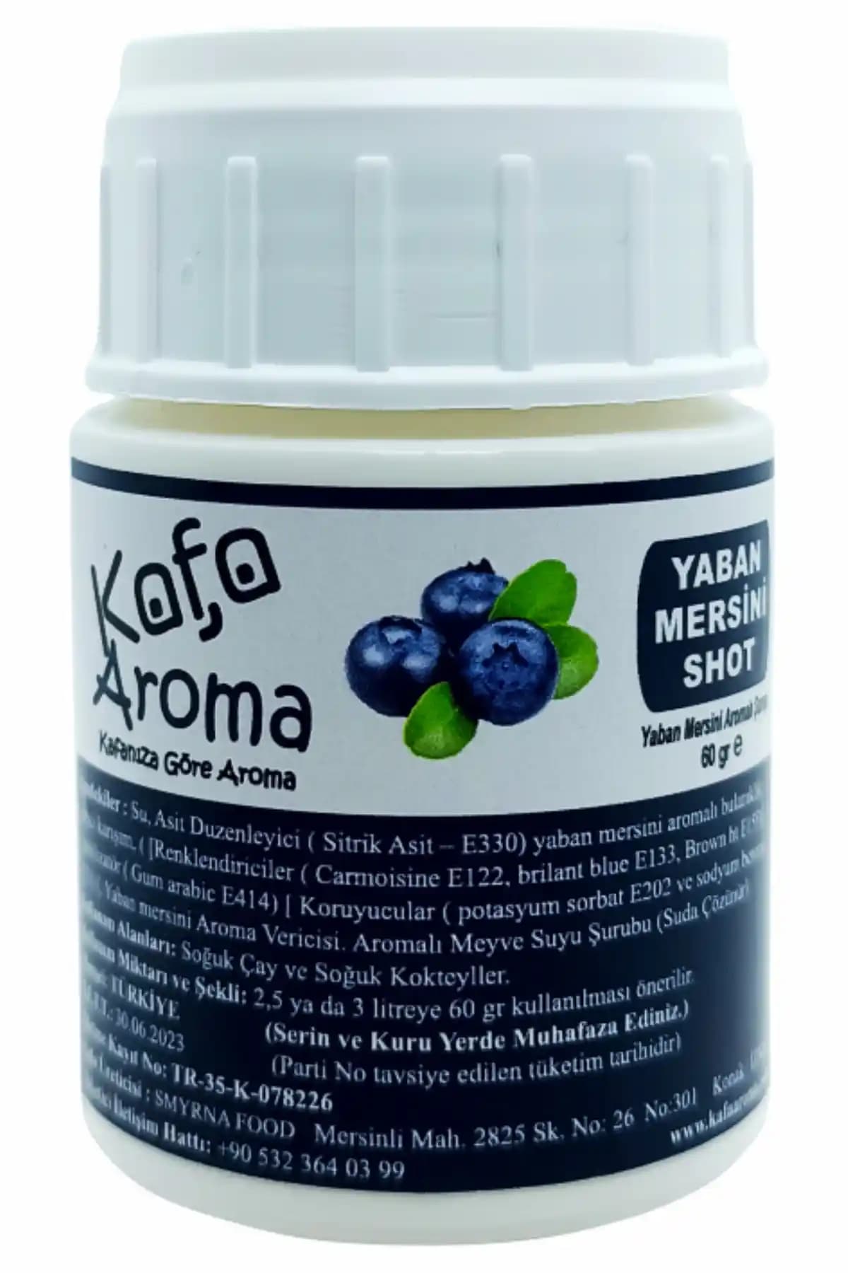 Kafa Aroma Yaban Mersini Aromalı Kokteyl Şurubu – 3 Litre Punch İçin 60 Gramlık Kolay Karışımlı Set