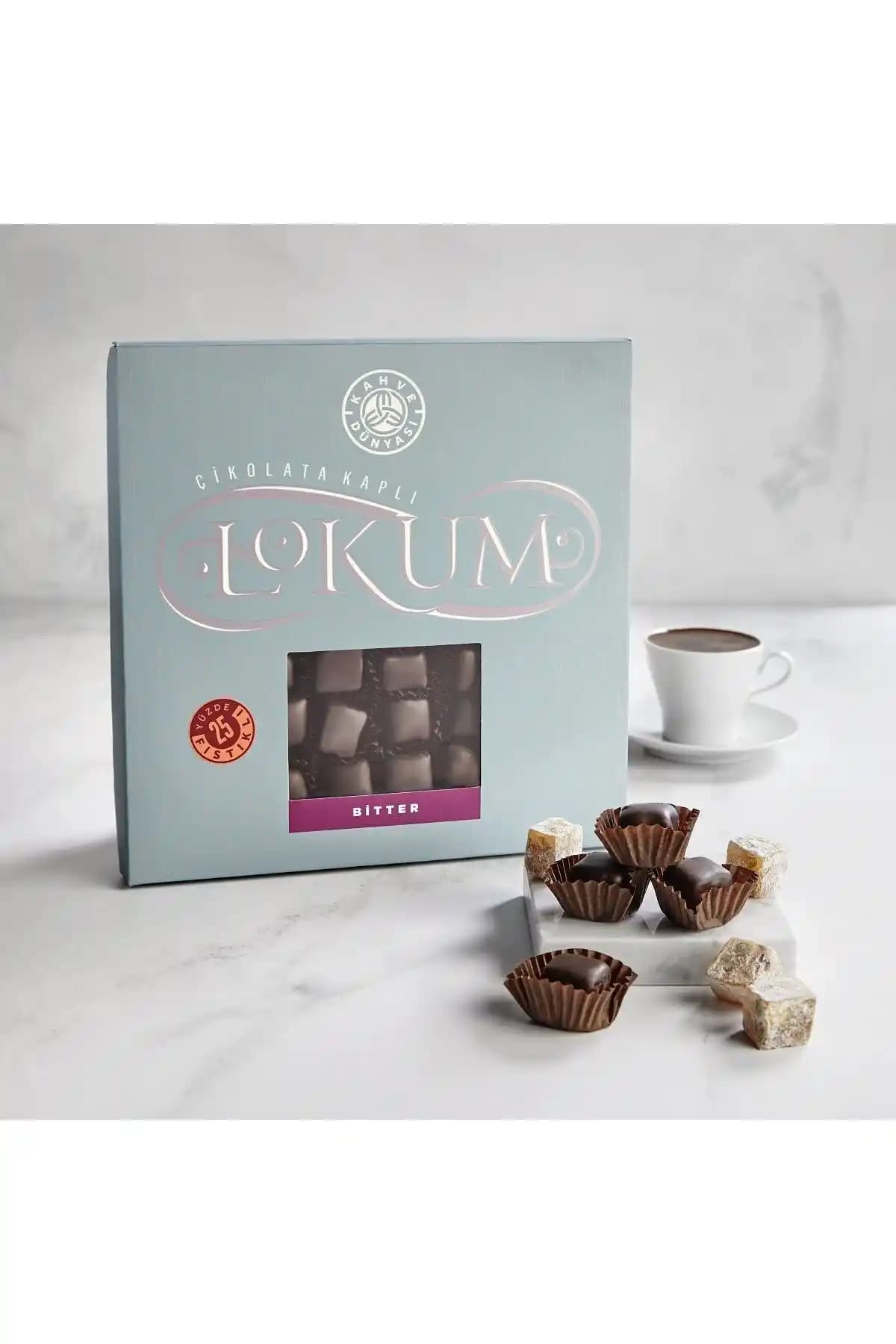 Kahve Dünyası Bitter Çikolata Kaplı Lokum 500gr: Antep Fıstıklı Zengin Tatlı Deneyimi