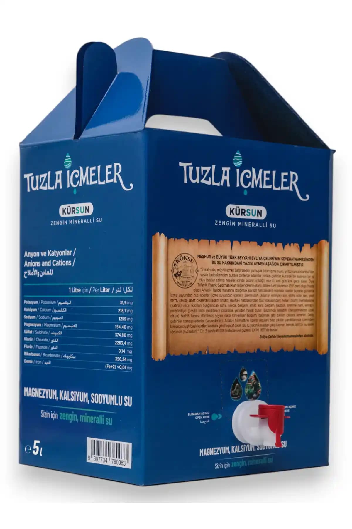 KÜRSUN Tuzla İçmeler Doğal Mineralli Detoks Suyu 5 Litre – Hidrasyon ve Enerji Desteği