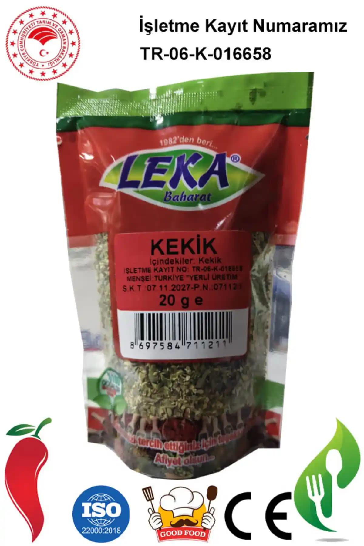 LEKA Baharat Kekik 20 g – Doğal, Katkısız ve Yüksek Aromalı Kekik, Akdeniz Karakteri