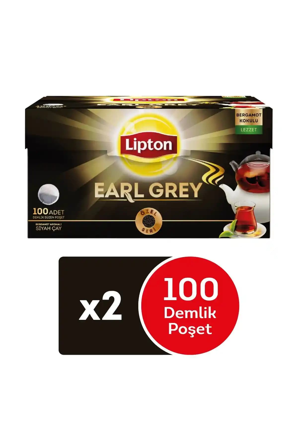 Lipton Earl Grey Demlik Poşet Çay: Bergamot Aromasıyla Kolay Demlik Deneyimi
