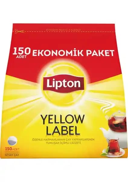 Lipton Yellow Label Demlik Süzen Poşet Siyah Çay Ekonomik Paket 150 Poşet - Türkiye