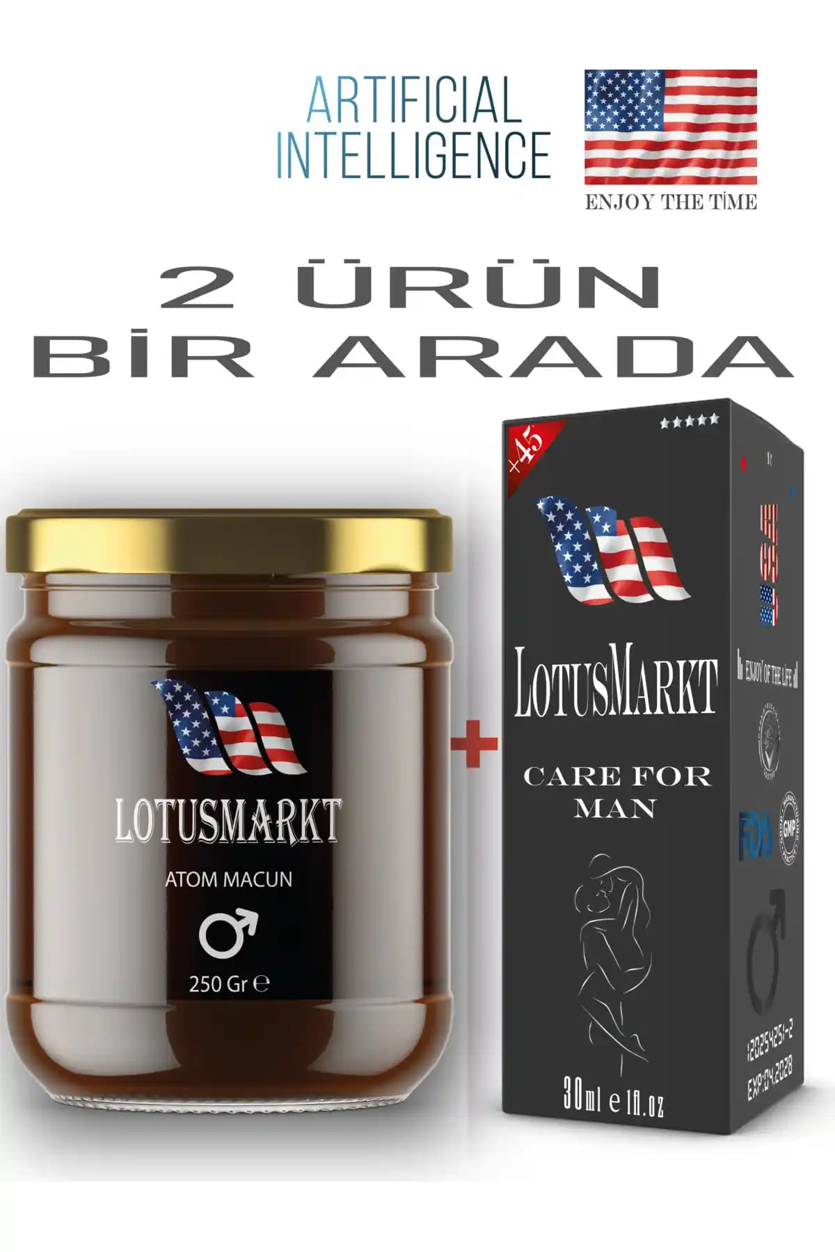 LotusMarkt Long Time Premium Atom ve 30 ml Seti: Uzun Süreli İstek Arttırıcı Çözüm